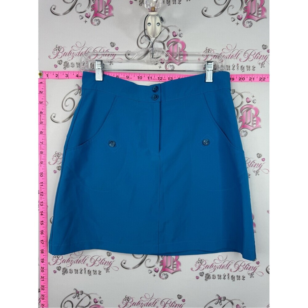 LOPEZ skort shorts under Blue Women's Casual A-Line Skirt